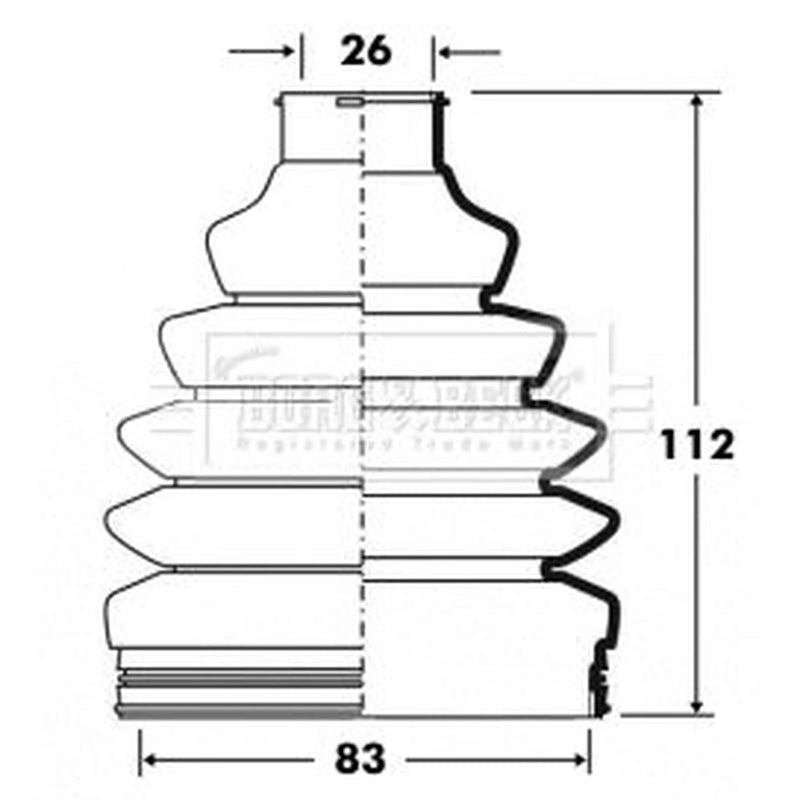 Borg & Beck Drive Shaft Bellow Kit Wheel Side Thermoplast BCB6080