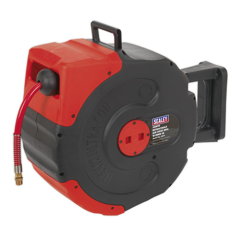 Sealey Retractable Air Hose Reel 20m 10mm ID SA93 Sealey  - Dynamic Drive