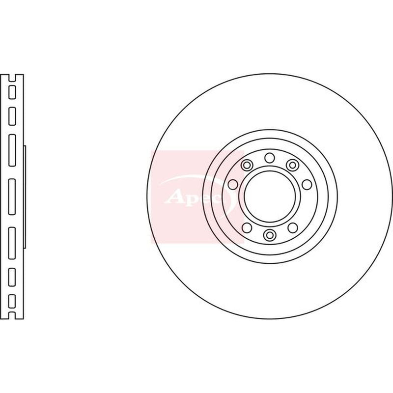 Apec 2 x Vented Brake Discs fits Peugeot Rcz 2010-2015 1.6 2.0