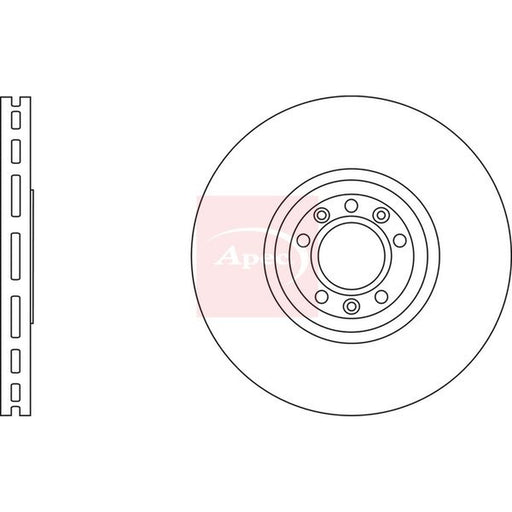 Apec 2 x Vented Brake Discs fits Peugeot Rcz 2010-2015 1.6 2.0