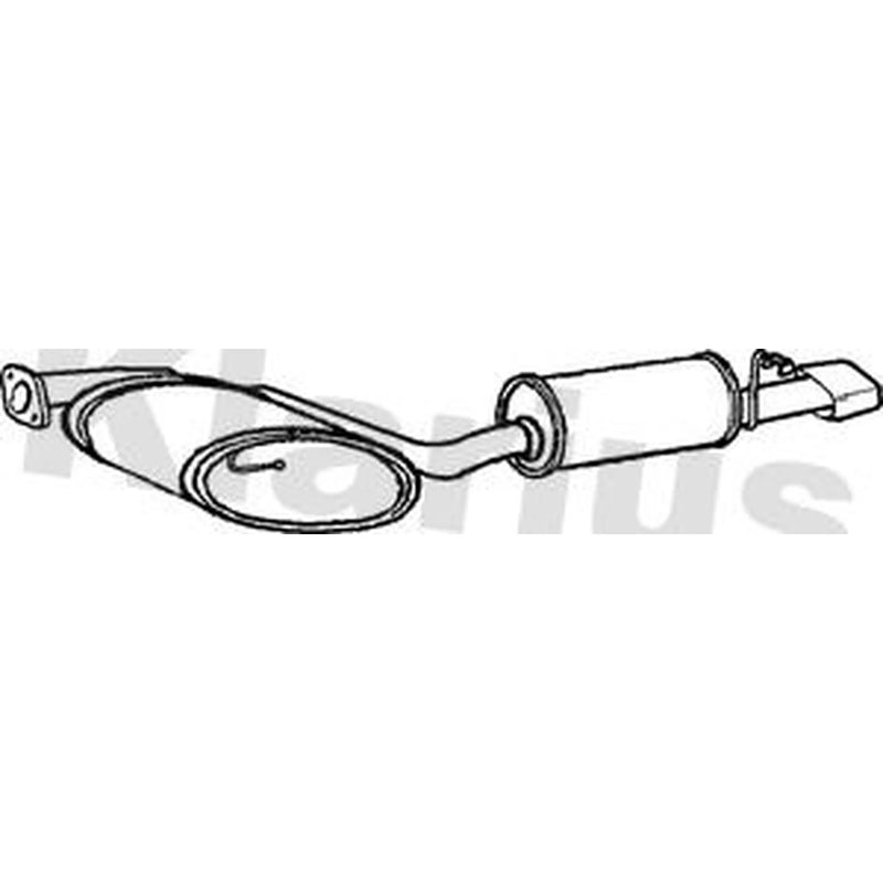 Klarius Box With Tail Pipe Rear fits Alfa Romeo Gtv 1995-2005 2.0 3.0