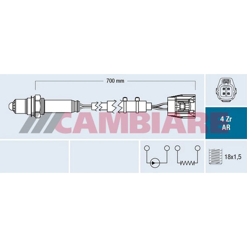 Cambiare O2 Lambda Oxygen Sensor Particulate Filter fits Mazda 3 2013-2019 2.2