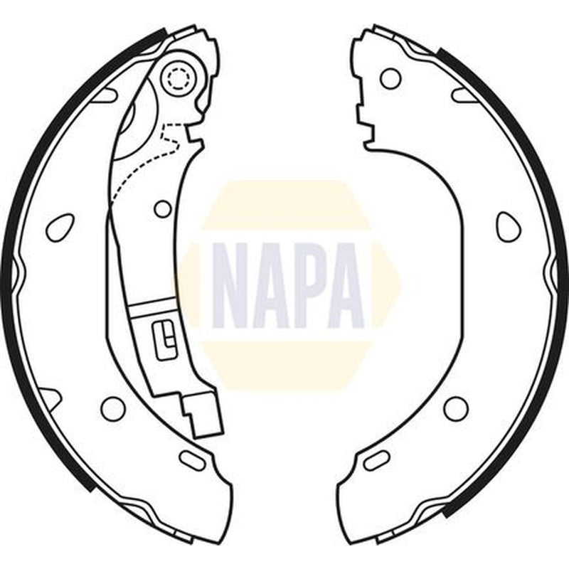 NAPA Brake Shoe Set Axle Kit fits Citroën Relay II 2002-2006 2.0 2.2 2.8