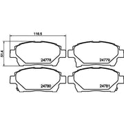 Mintex Front Brake Pad Set fits Aston Martin Cygnet 2011-2013 1.3