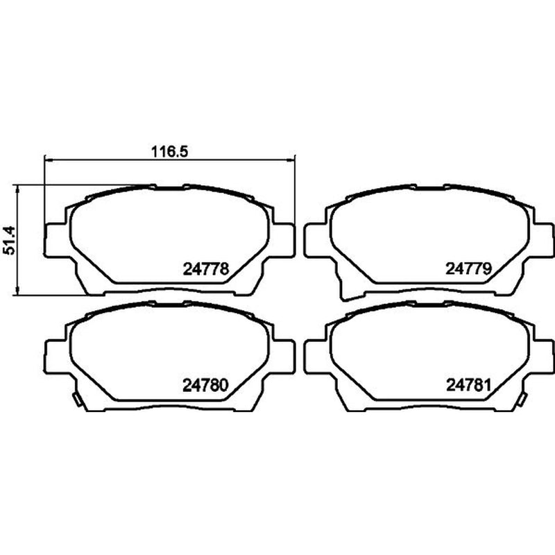 Mintex Front Brake Pad Set fits Aston Martin Cygnet 2011-2013 1.3