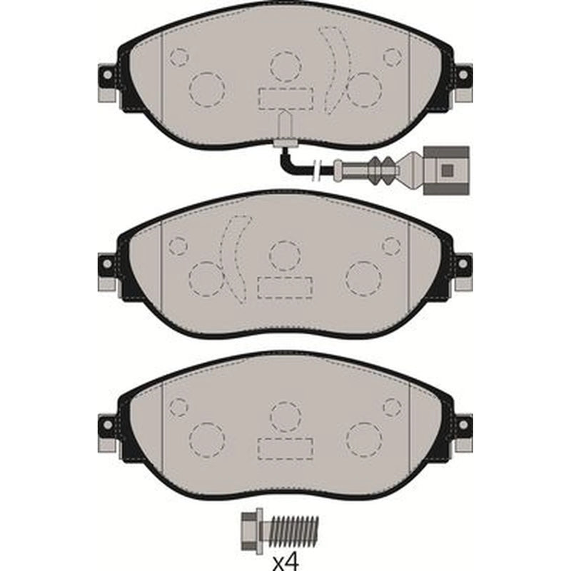 Juratek Front Brake Pad Set fits Audi A3 2012-2021 2.0