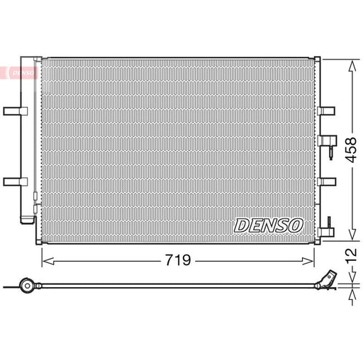 Denso Air Conditioning Condenser fits Ford Tourneo Custom V362 Bus 2012-2023