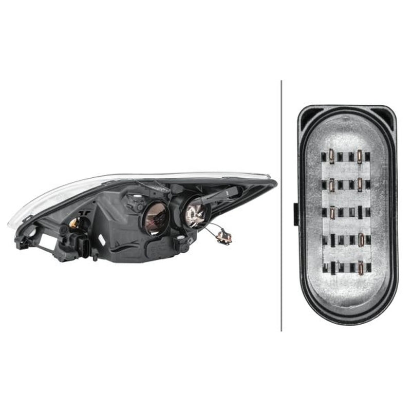 Hella Headlight Headlamp H7/H1 Right fits Ford Focus II 2004-2012