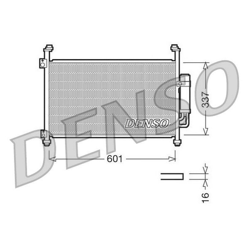 Denso Air Conditioning Condenser fits Honda Civic VIII 2005-2012 1.4 1.8 2.0 2.2