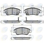 Comline Front & Rear Brake Discs & Pads fits Honda Civic VI 1995-2001 1.6
