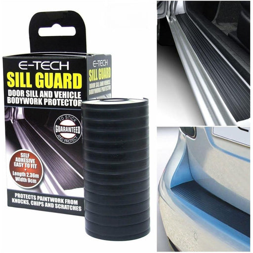 E-Tech Black Boot Door Sill Guard Bodywork Trim Scratch Scuff Protector Strip E-Tech - Dynamic Drive