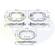 Comline Front & Rear Pads fits Nissan Qashqai III 2021 on 1.3