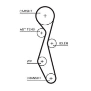 Gates Timing Belt Kit with Rollers fits Citroën C-Crosser 2007-2012 2.2