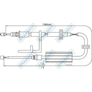 Apec Handbrake Cable Left Rear BBC3267