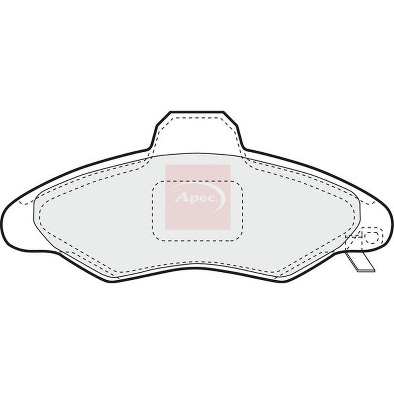 Apec Front Brake Pad Set fits Ford Escort 1995-1999 1.3 1.4 1.6 1.8