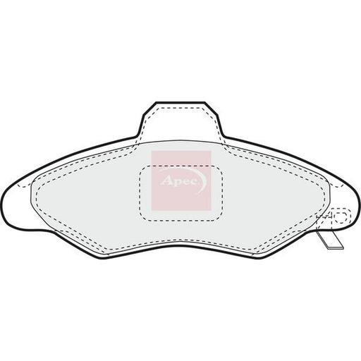 Apec Front Brake Pad Set fits Ford Escort 1995-1999 1.3 1.4 1.6 1.8
