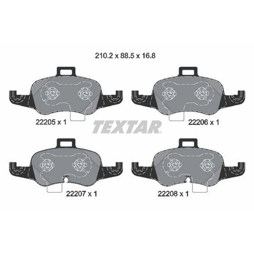 Textar Front Brake Pad Set 2220501