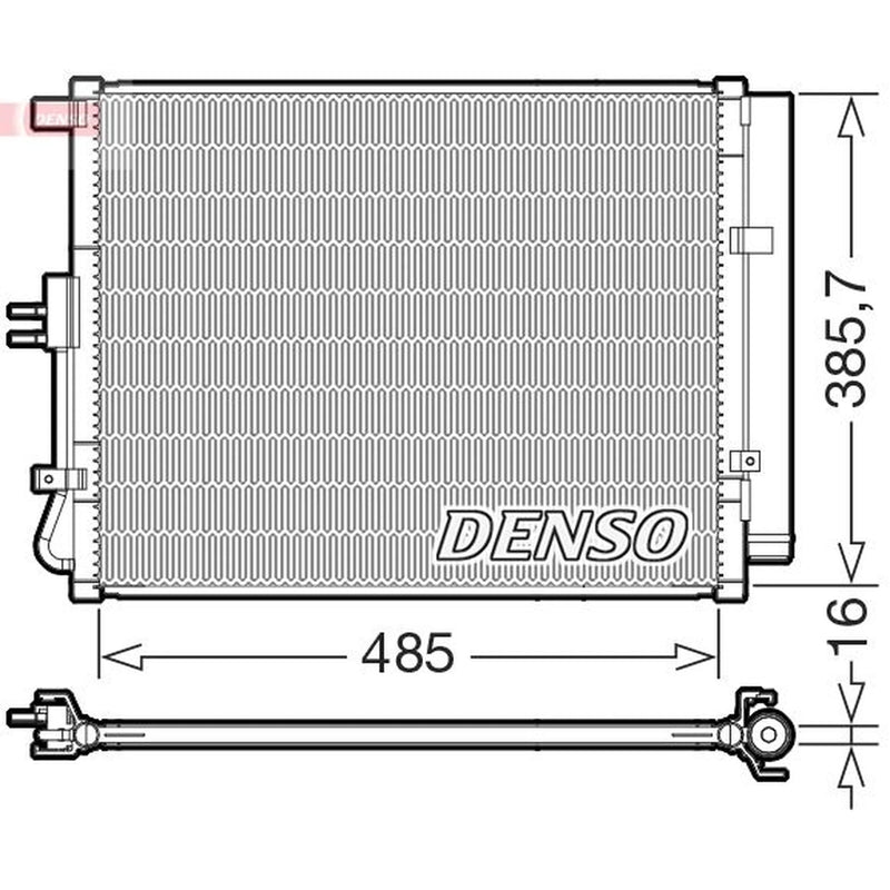 Denso Air Conditioning Condenser fits Kia Soul II 2014-2018 1.6