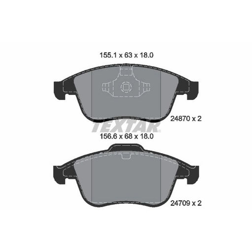 Textar Front Brake Pad Set 2487001