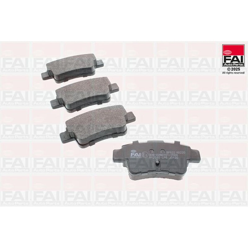 FAI Rear Brake Pad Set fits Abarth Grande Punto 2007-2010 1.4