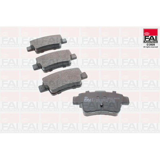 FAI Rear Brake Pad Set fits Abarth Grande Punto 2007-2010 1.4