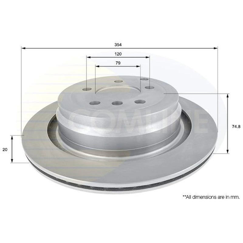 Comline Brake Discs fits Land Rover Range Rover 2002-2012 3.0 3.6 4.2 4.4 5.0