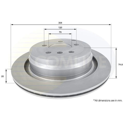 Comline Brake Discs fits Land Rover Range Rover 2002-2012 3.0 3.6 4.2 4.4 5.0