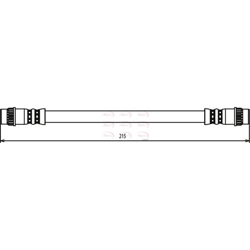 Apec Brake Hydraulic Hose Line Rear Right fits Nissan Kubistar 2003-2009 1.2 1.5
