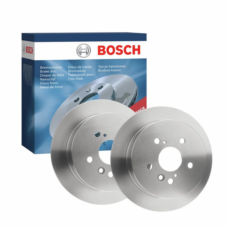 Bosch 2 x Solid Rear Brake Discs 0986479614-x2