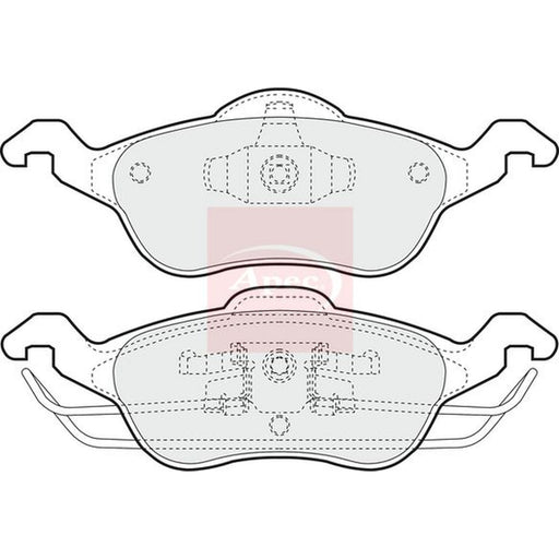 Apec Front Brake Pad Set fits Ford Focus I 1998-2005 1.4 1.6 1.8 2.0