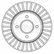 Borg & Beck 2 x Vented Front Brake Discs BBD4518-x2