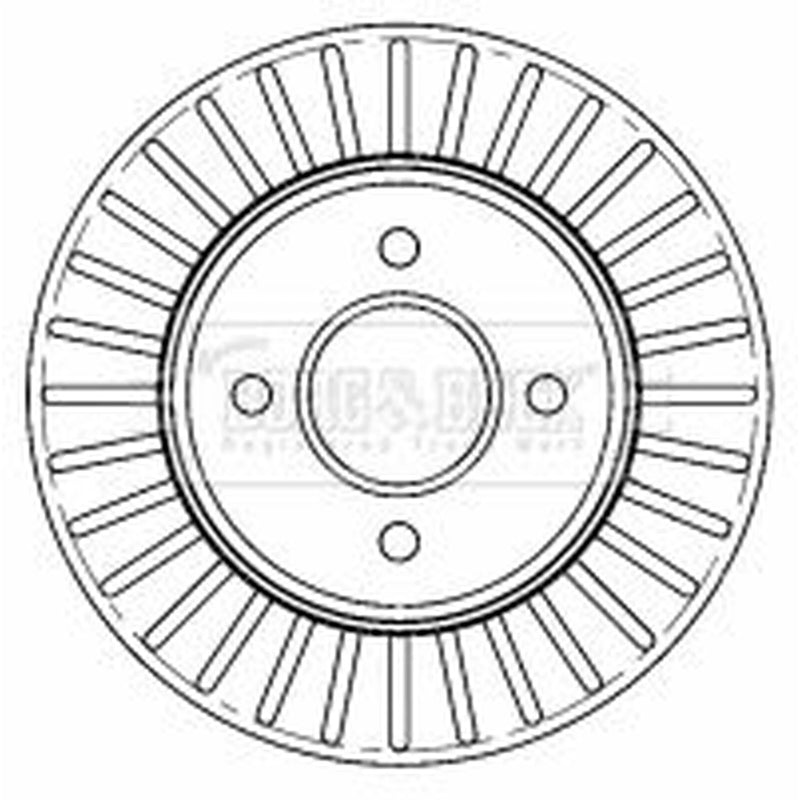 Borg & Beck 2 x Vented Front Brake Discs BBD4518-x2