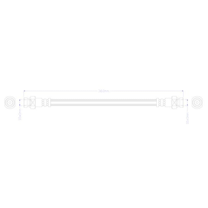 Juratek Brake Hydraulic Hose Line Rear fits Mitsubishi Triton 2007-2015 2.4 2.5