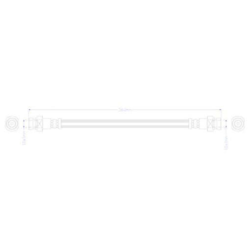 Juratek Brake Hydraulic Hose Line Rear fits Mitsubishi Triton 2007-2015 2.4 2.5