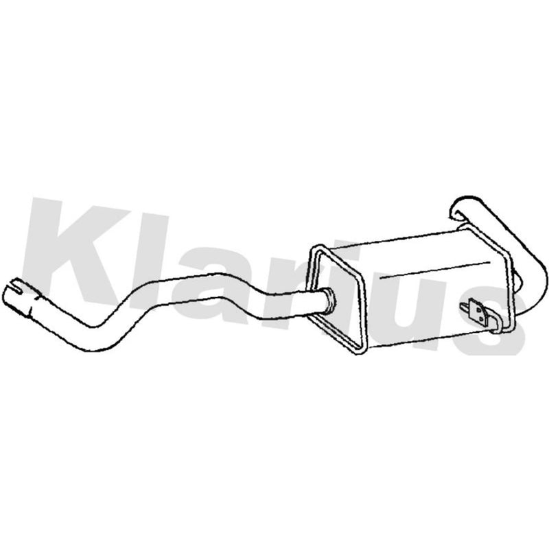 Klarius Box With Tail Pipe Rear fits Renault Megane II 2002-2010 1.5