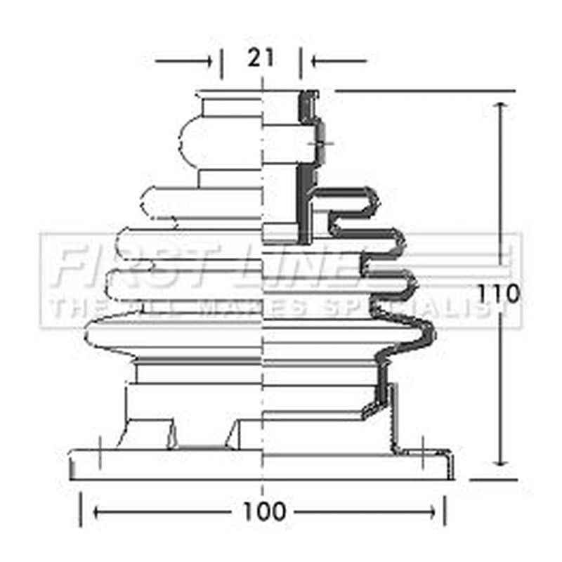 First Line Drive Shaft Bellow Kit Front Left fits Audi 80 B2 1985-1986 1.8