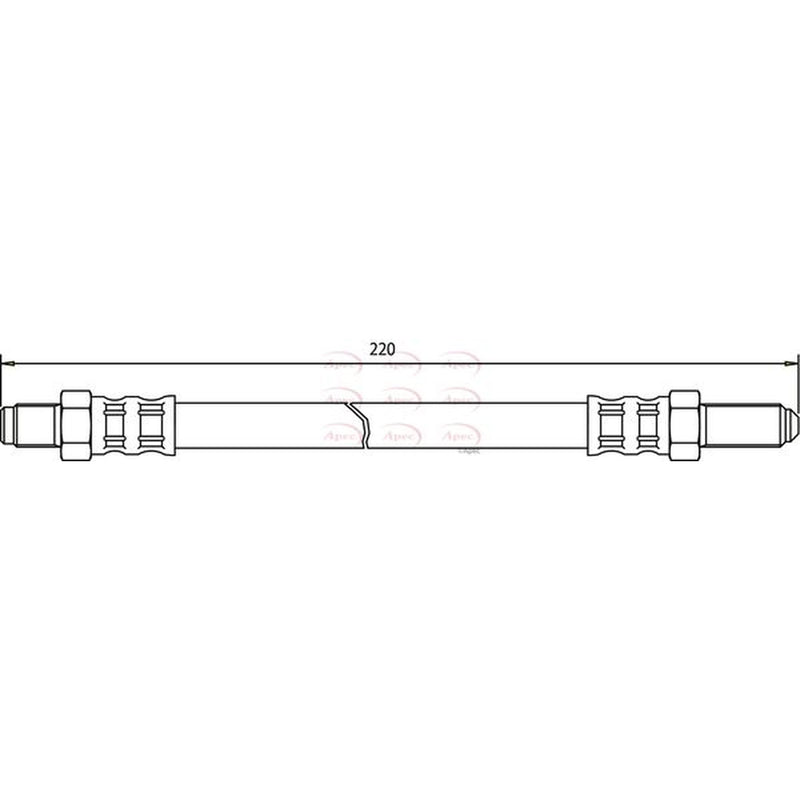 Apec Brake Hydraulic Hose Line Rear fits Ford Granada 1985-1994