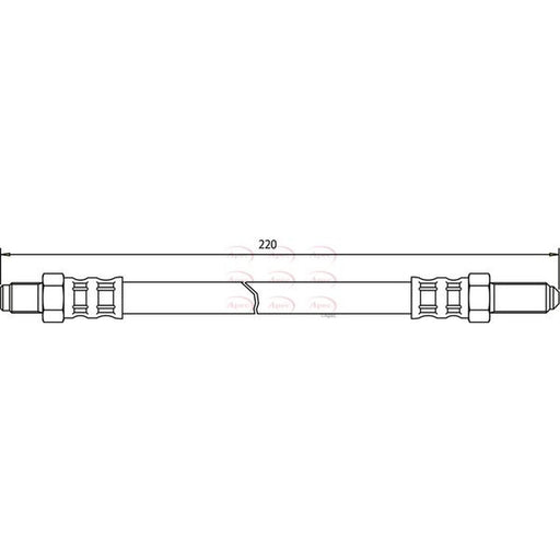 Apec Brake Hydraulic Hose Line Rear fits Ford Granada 1985-1994