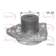 Apec Engine Cooling Water Pump fits Alfa Romeo 147 2001-2010 1.9