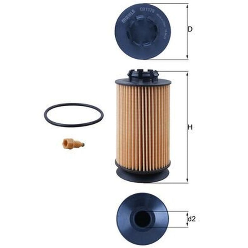 Mahle Engine Oil Filter fits Fuso (Mitsubishi) Canter VIII 2013-2024