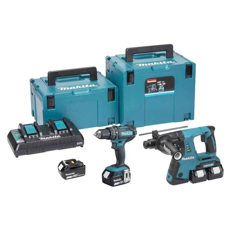 Makita DLX2137PTJ LXT Twin Pack 18V 4 x 5.0Ah Li-ion Makita - NN4 Online