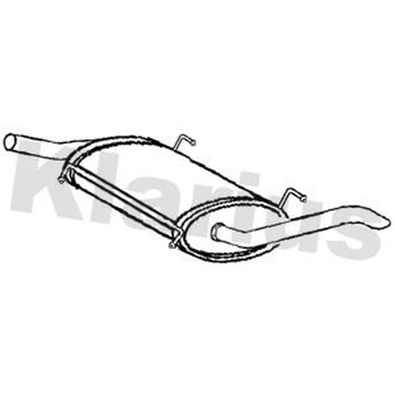 Klarius Box With Centre Pipe Centre fits Fiat Ducato 2006 on