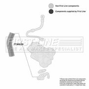 First Line Intercooler Turbo Charge Air Hose fits Alfa Romeo 145 1999-2001 1.9