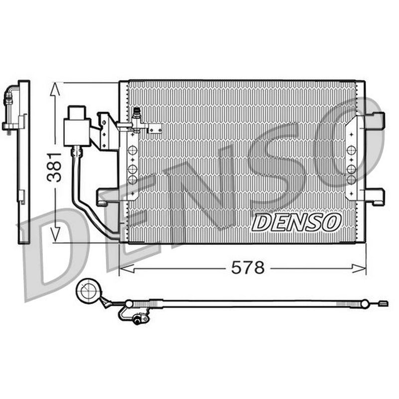 Denso Air Conditioning Condenser fits Mercedes-Benz A-Class 1997-2004