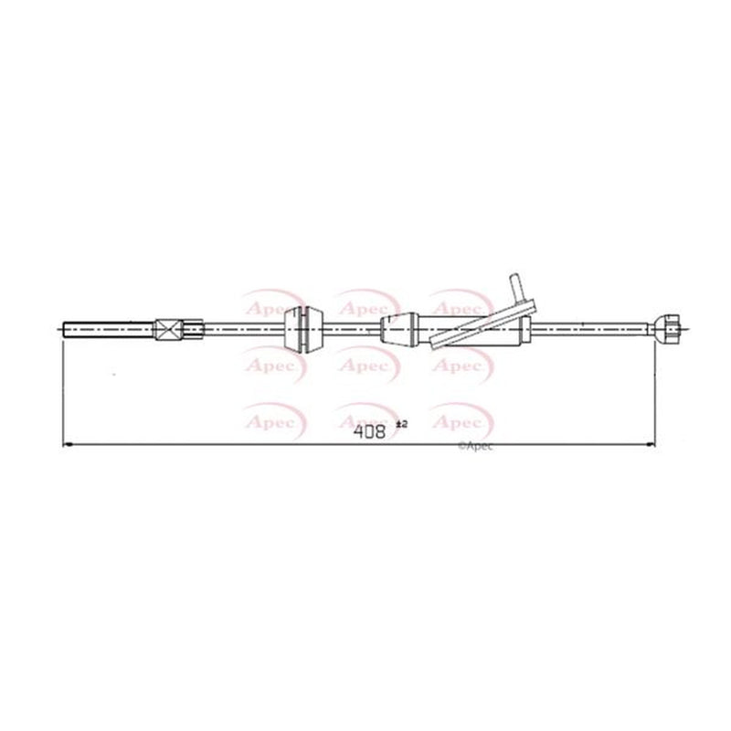 Apec Handbrake Cable Front fits Ford B-Max 2012-2017 1.0 1.4 1.5 1.6