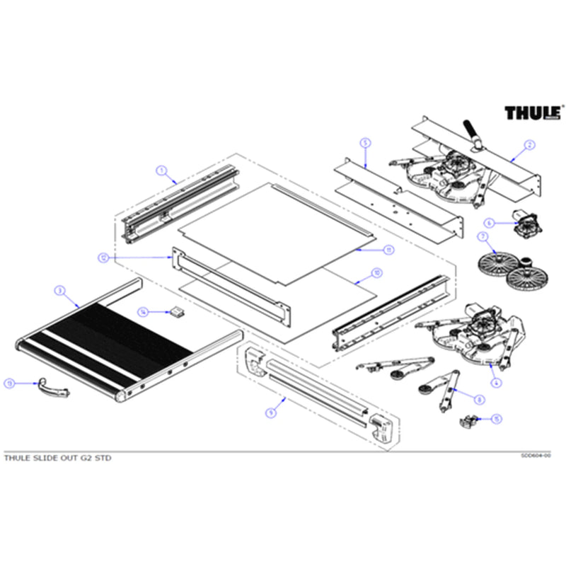 Thule SLIDE-OUT STEP - G2(2022>) STANDARD VERSION - 1- FRAME SLO G2 STD 7400