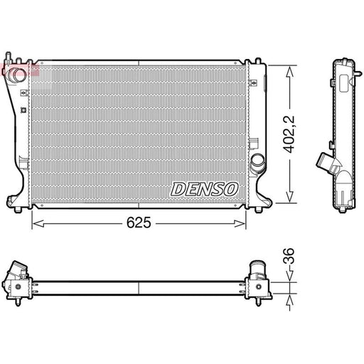 Denso Engine Radiator fits Toyota Avensis 2005-2018 2.0 2.2