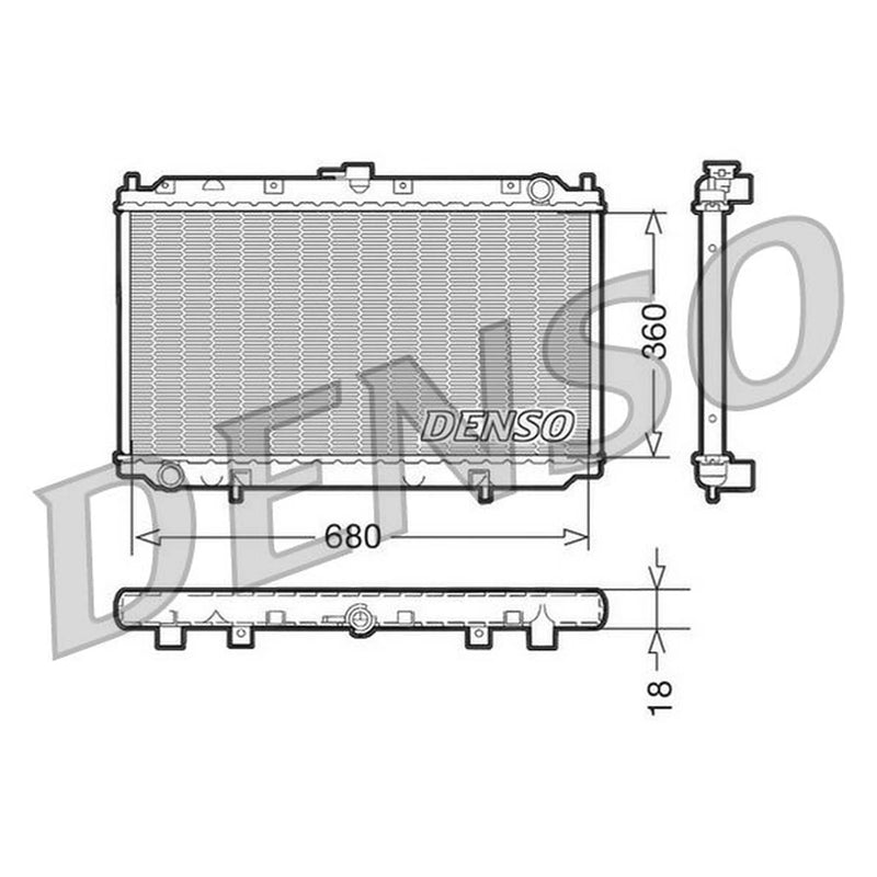 Denso Engine Radiator fits Nissan Primera 1996-2002 1.6 1.8 2.0
