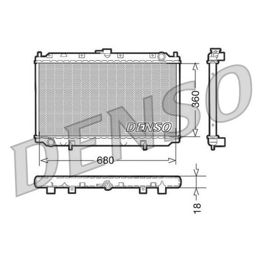 Denso Engine Radiator fits Nissan Primera 1996-2002 1.6 1.8 2.0