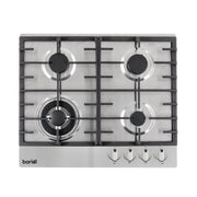 Baridi Gas Hob with 4 Cooking Zones 60cm - Stainless Steel DH225 Baridi - Dynamic Drive